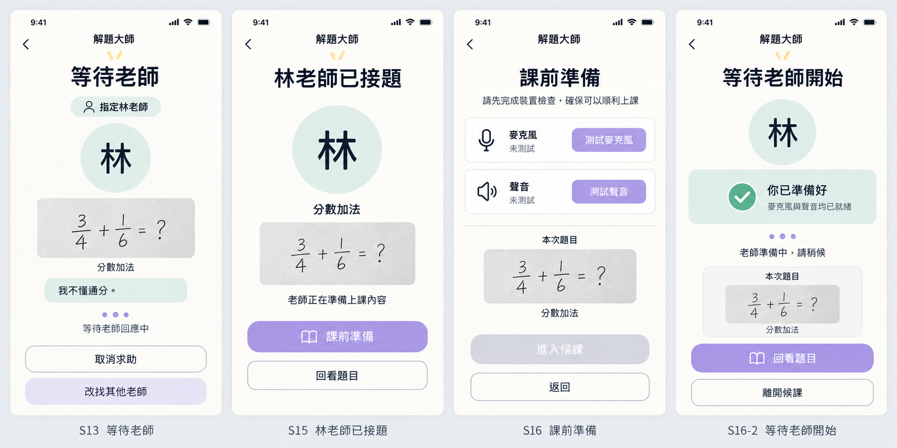 求助與候課|同一案件的四個狀態